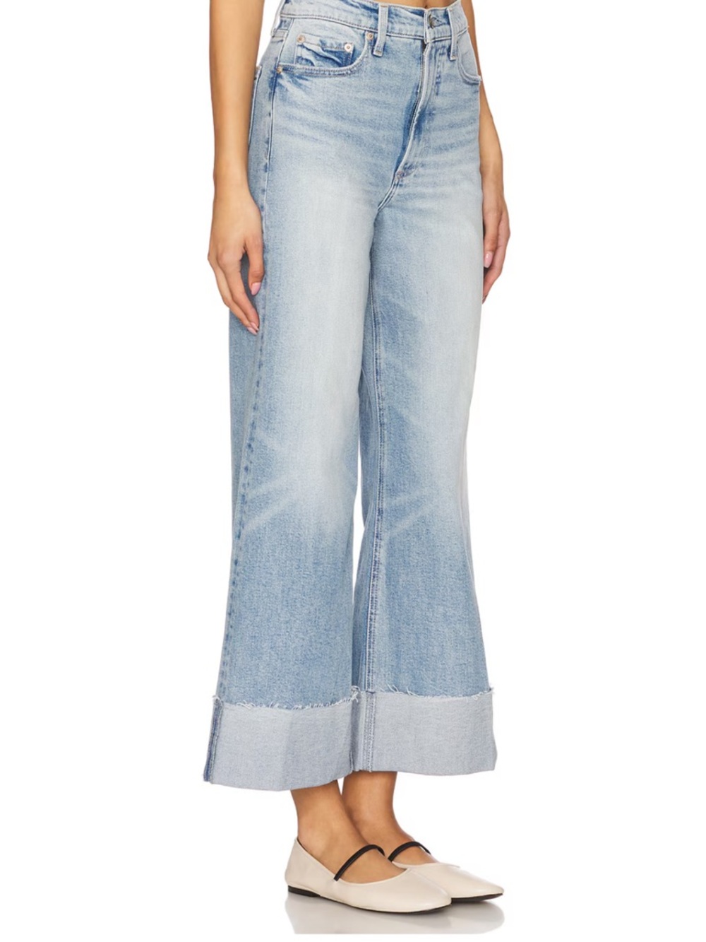 Pistola Lana Crop Wide Leg Jeans in Snowcat  - OBO - Picture 3 of 10